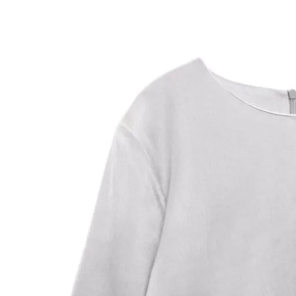 Zara Sunning Silver Co-ord & Matching Set of midi length skirt & crop top🔥🔥 - Picture 6 of 9